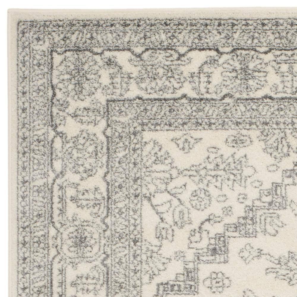 Adirondack ADR108 Power Loomed Area Rug - Ivory/Silver - 4'x6' - Safavieh.
