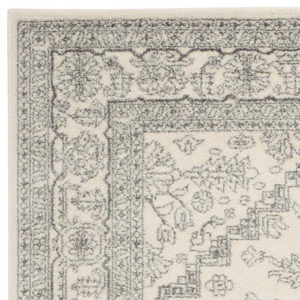 Adirondack ADR108 Power Loomed Area Rug - Ivory/Silver - 5'1"x7'6" - Safavieh.