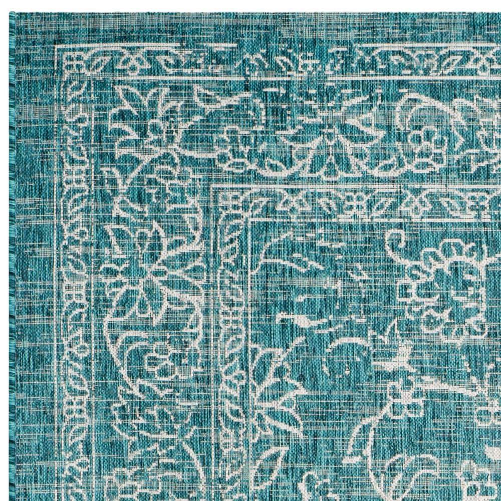 Courtyard CY8680 Power Loomed Indoor and Outdoor Area Rug - Turquoise - 9'x12' - Safavieh