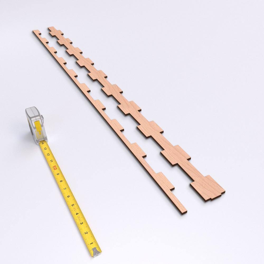 Ekena Millwork Midland Adjustable Wood Decorative Slat Wall Panel Kit