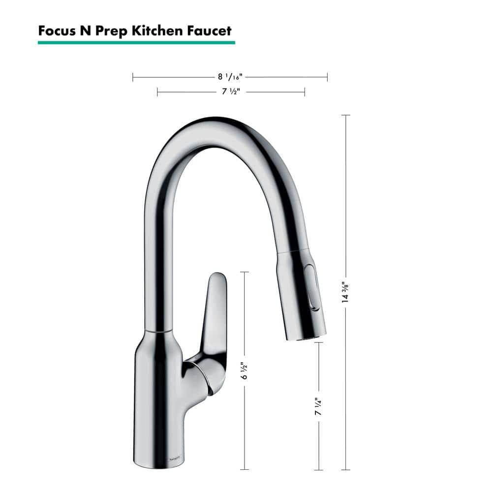 Focus N Prep Kitchen Faucet with 2-Spray Pull-Down, 1.75 GPM