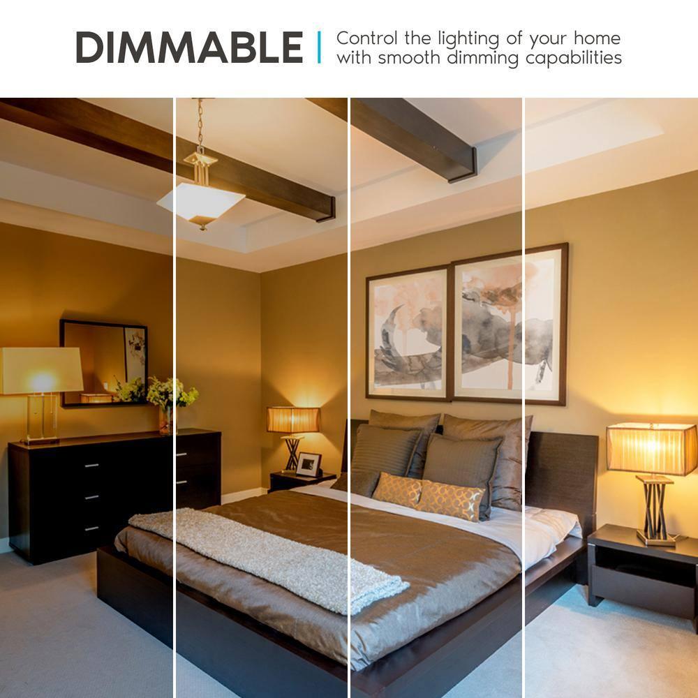 Luxrite A19 LED Dimmable Light Bulb 11W=75W Equivalent 2700K Warm White, 1100 Lumens E26, 6-Pack