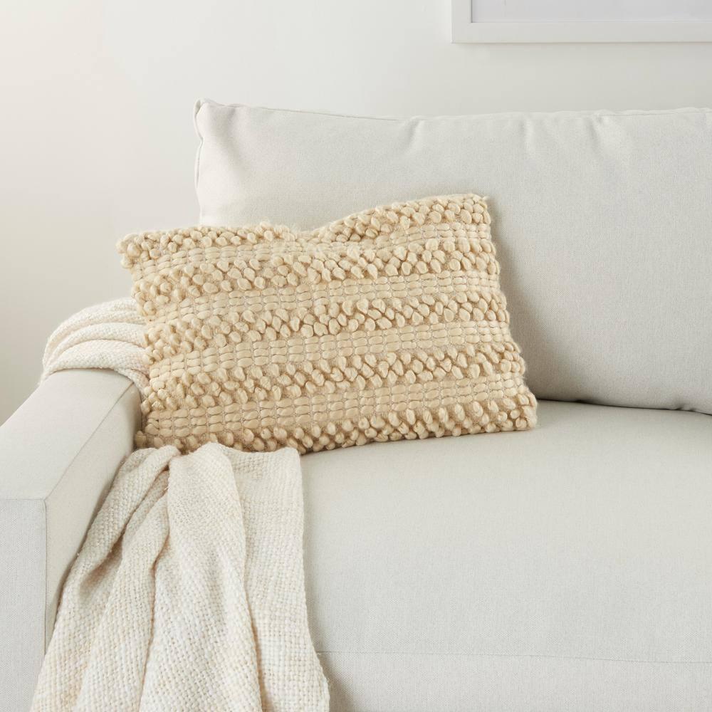 Mina Victory Striped Throw Pillow With Texture