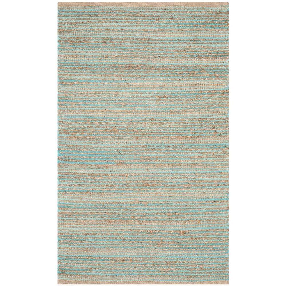 Cape Cod CAP851 Woven Indoor Area Rug - Aqua - 4'x6' - Safavieh