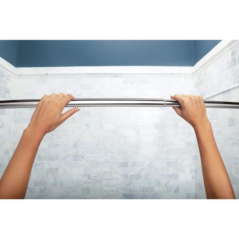 Moen 5-Foot Adjustable Tension Single Curved Shower Curtain Rod