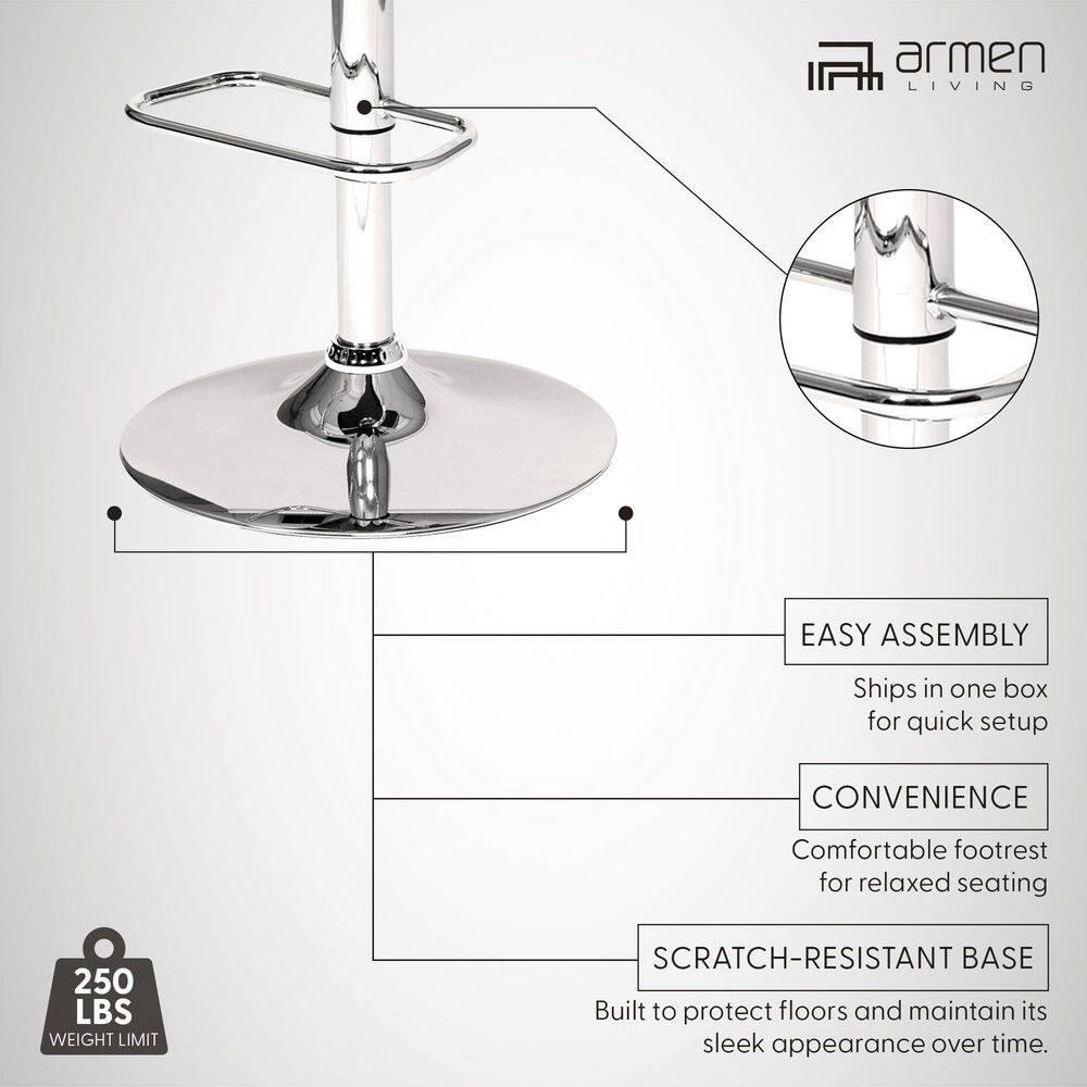 London Swivel Barstool Cream/Walnut - Armen Living