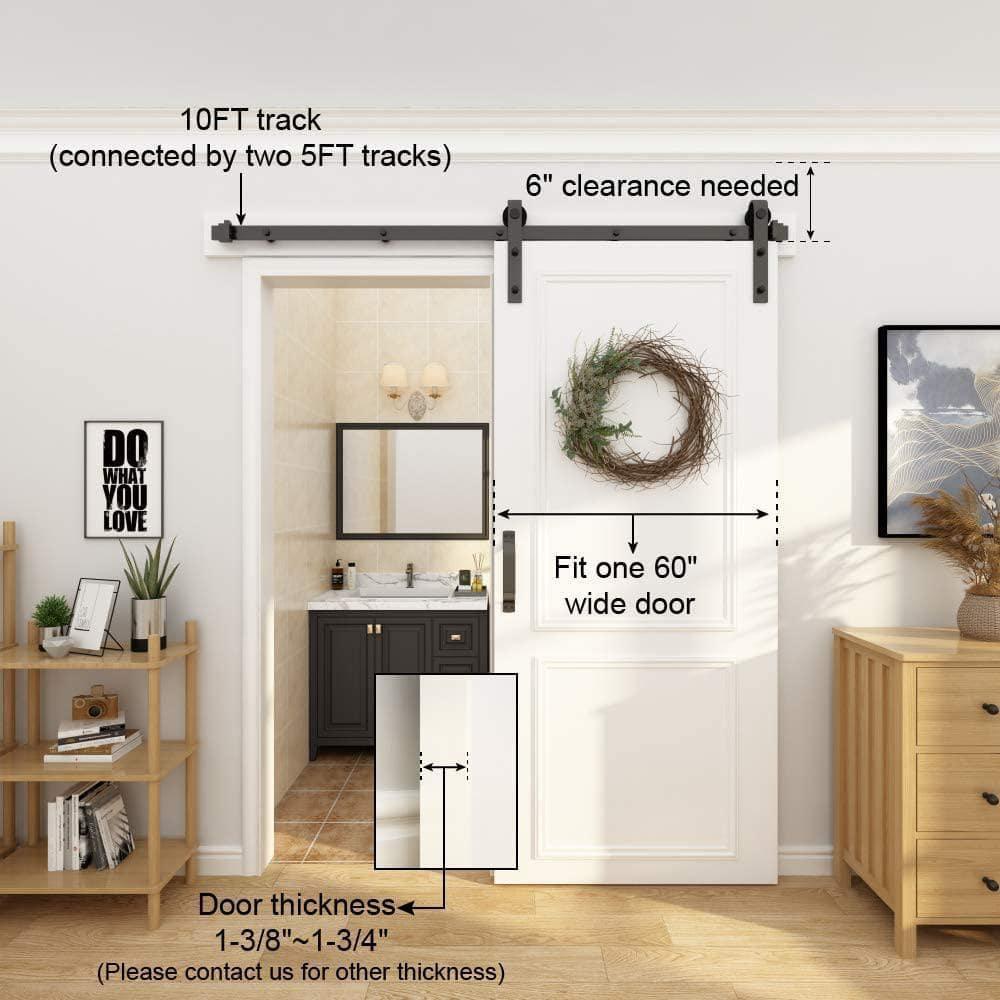 Lazio Antique Sliding Standard Single Track Barn Door Hardware Kit