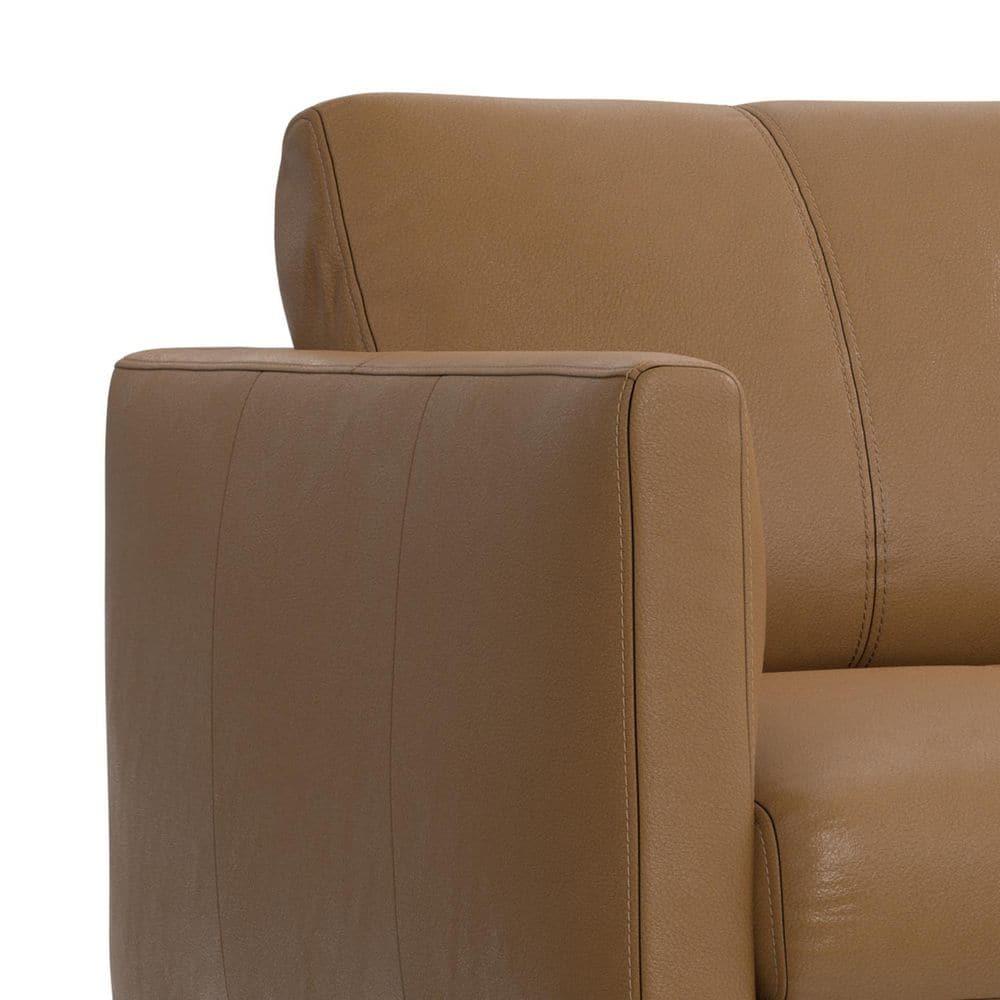 Simpli Home Stevens Leather Sofa