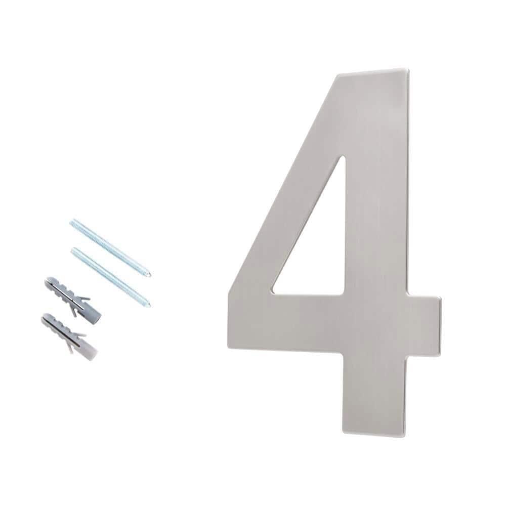 ModernStainlessHardware 6'' H Stainless Steel House Number