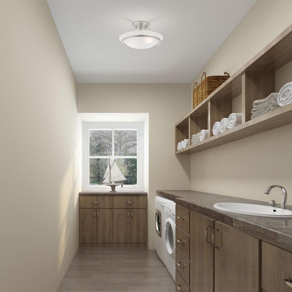 Livex Lighting Newburgh 2 - Light Semi-Flush Mount in  Brushed Nickel