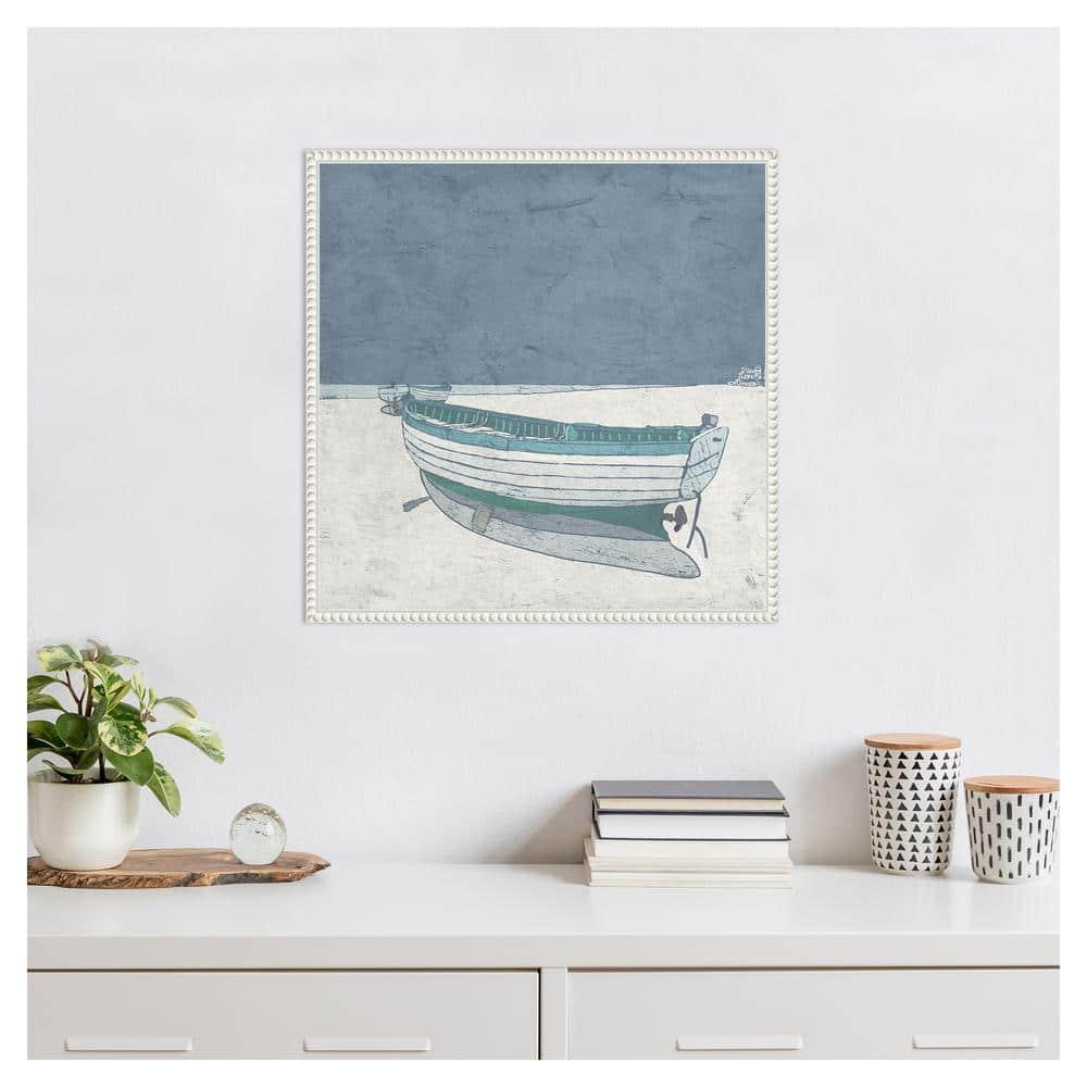 Amanti Art Boat Ashore I by Ynon Mabat Canvas Wall Art Print Framed 22 x 22-in.