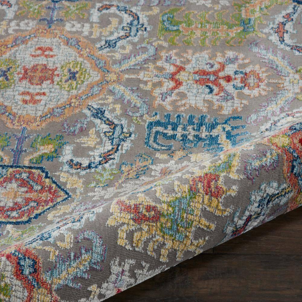 Nourison Global Vintage Traditional Bordered Indoor Area Rug Grey/Multicolor 6' x Round