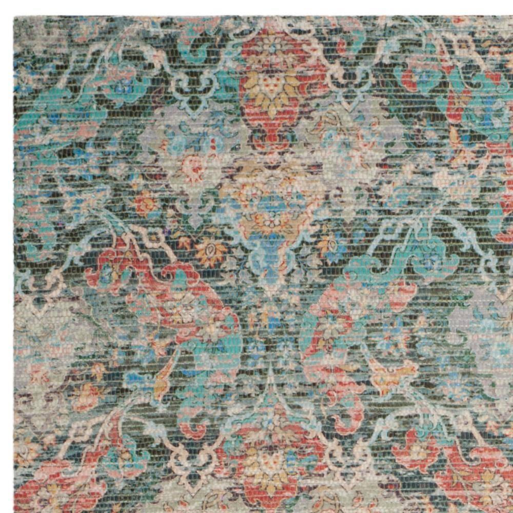 Saffron SFN570 Hand Loomed Area Rug - Coral/Aqua - 5'x8' - Safavieh.