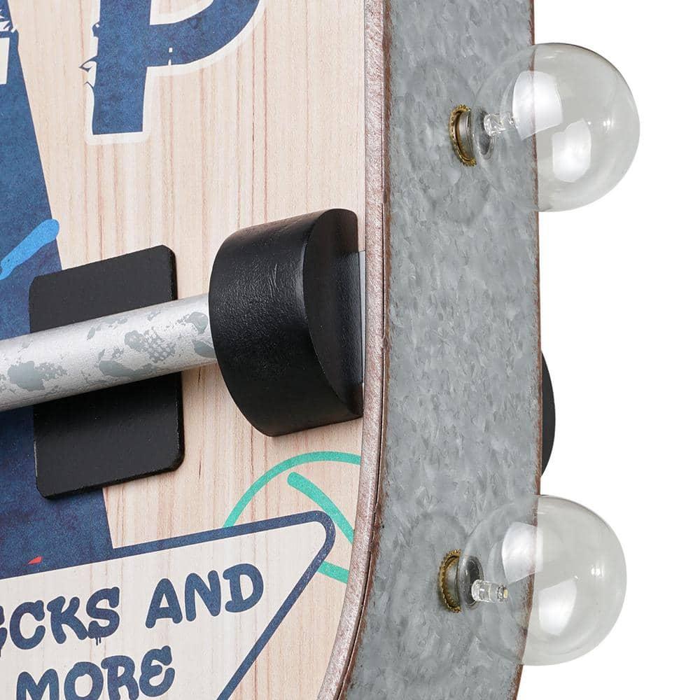 American Art Decor Metal LED Skate Shop Decks and More Marquee Sign: Vintage Style Sports Room Accent