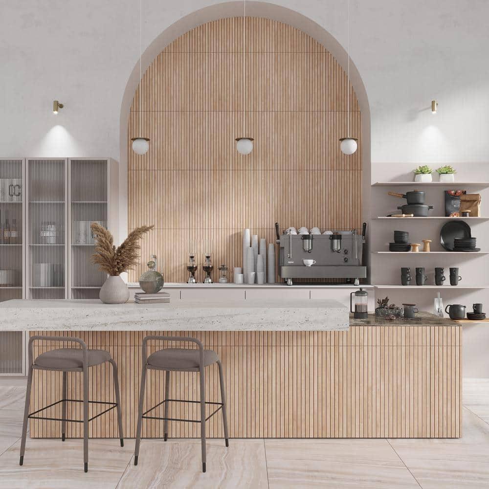 Apollo Tile Bois Ribbon 23.77" x 47.25" Matte Natural Porcelain Deco Wall and Floor Tile 15.49 sqft/case 2-pack