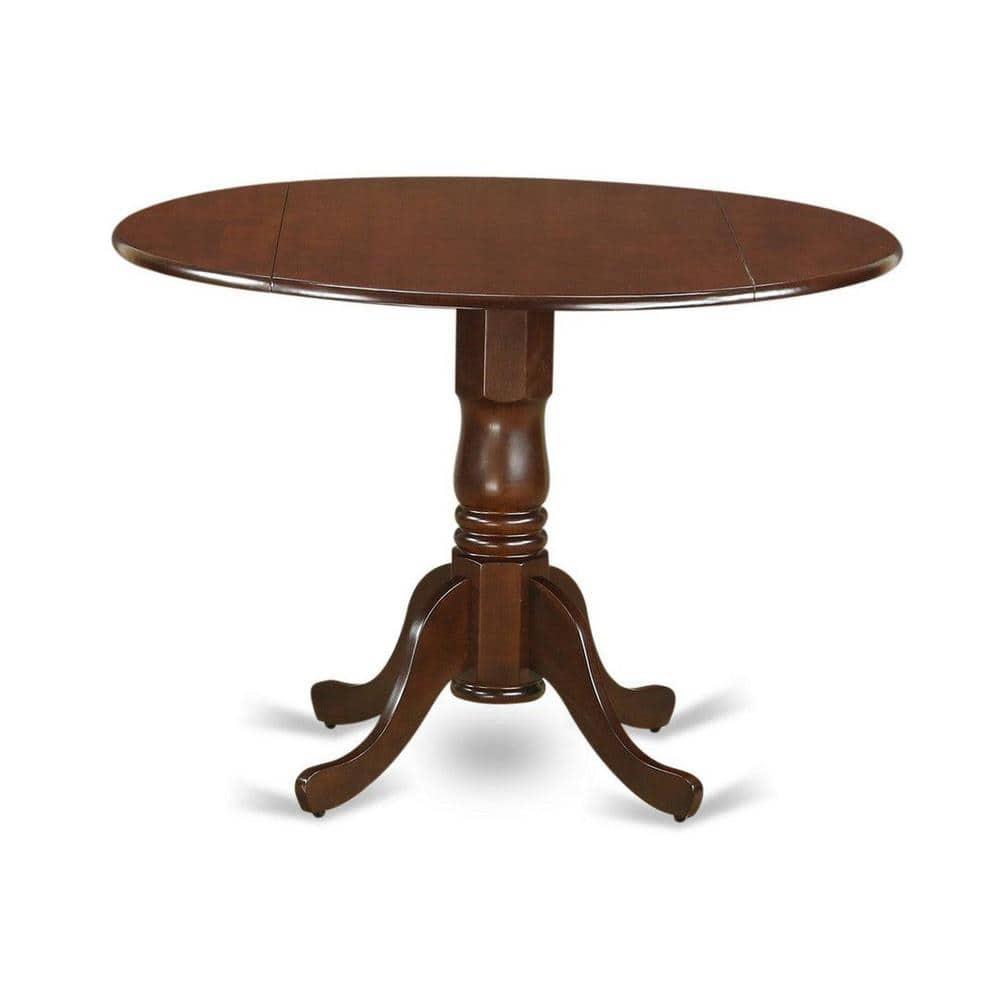 East West Furniture Dublin 3-piece Wood Dining Set in Mahogany/Coffee