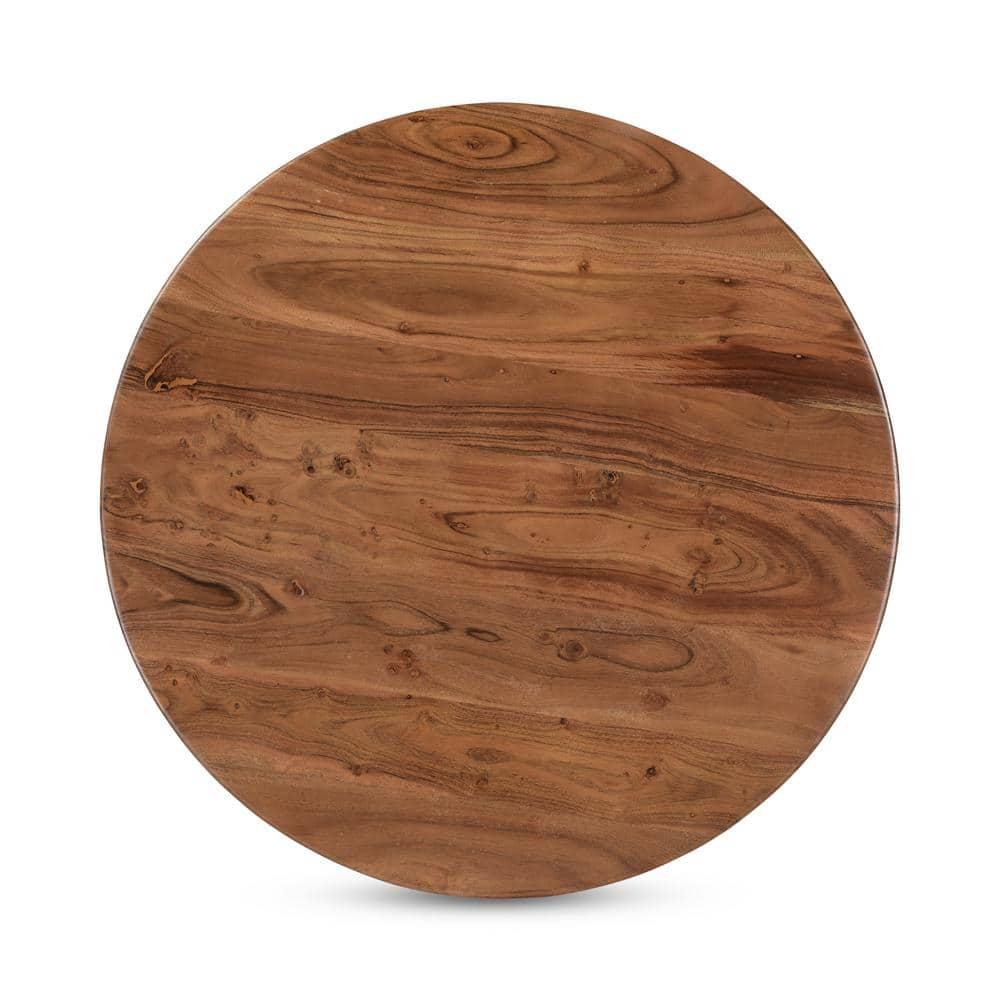 Dalton Round Coffee Table - Dark Acacia