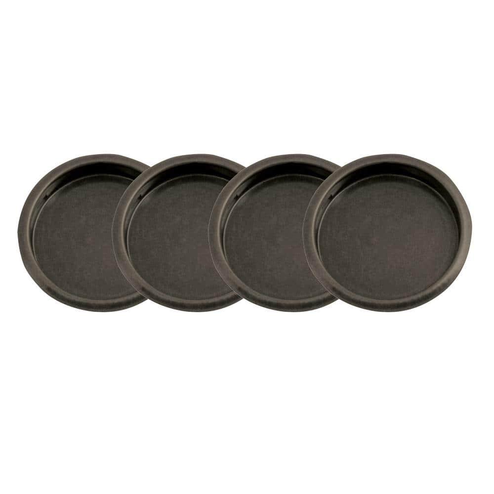 Design House 4-Pack 2.12" Sliding Closet Door Finger Pulls, Oil Rubbed Bronze