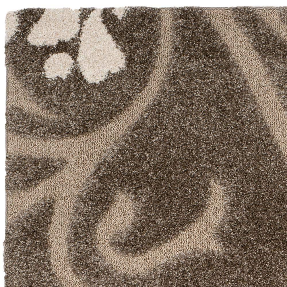 Florida Shag SG464 Power Loomed Indoor Area Rug - Smoke/Beige - 8'x10' - Safavieh.