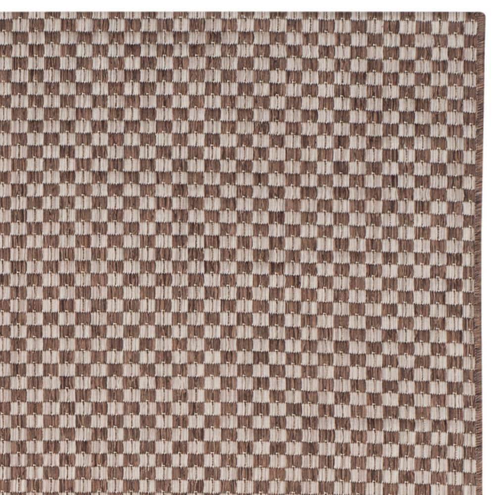 Courtyard CY8653 Power Loomed Indoor and Outdoor Area Rug - Light Brown/Light Grey - 6'7"x6'7" - Safavieh