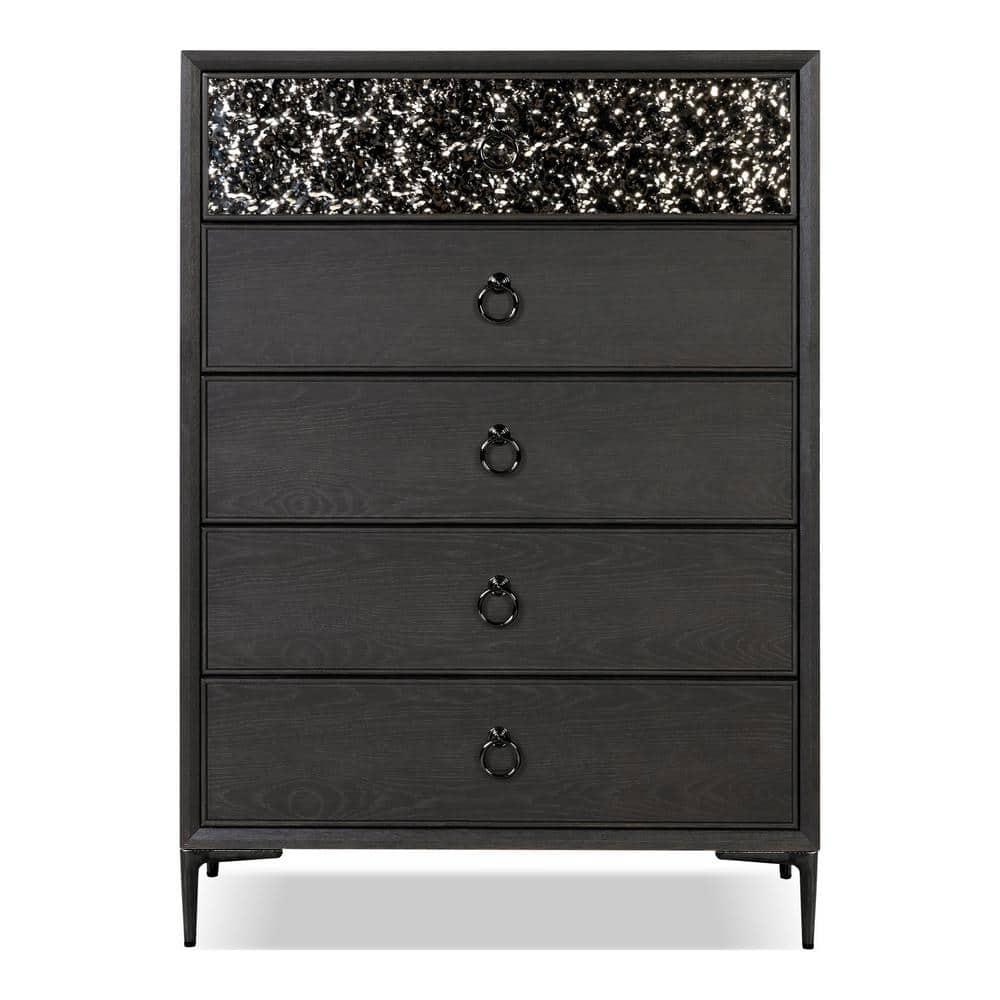 Furniture of America Brio 5-Drawer Solid Wood Adult Bedroom Chest, Espresso