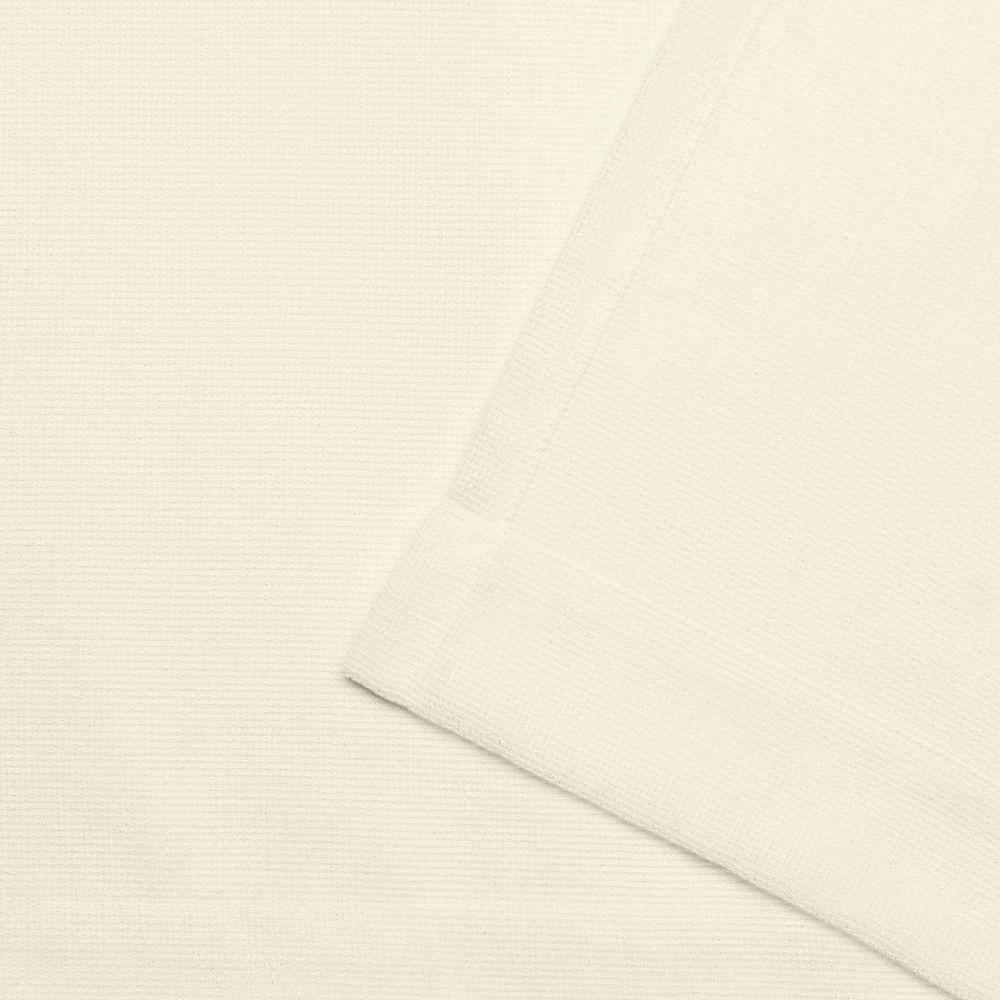 Set of 2 84"x54" Miami Textured Indoor/Outdoor Grommet Top Curtain Panel Ivory - Exclusive Home