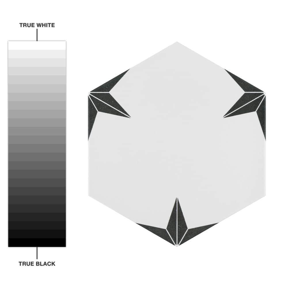 Stella Hex 9" x 10" Porcelain Patterned Wall & Floor Tile