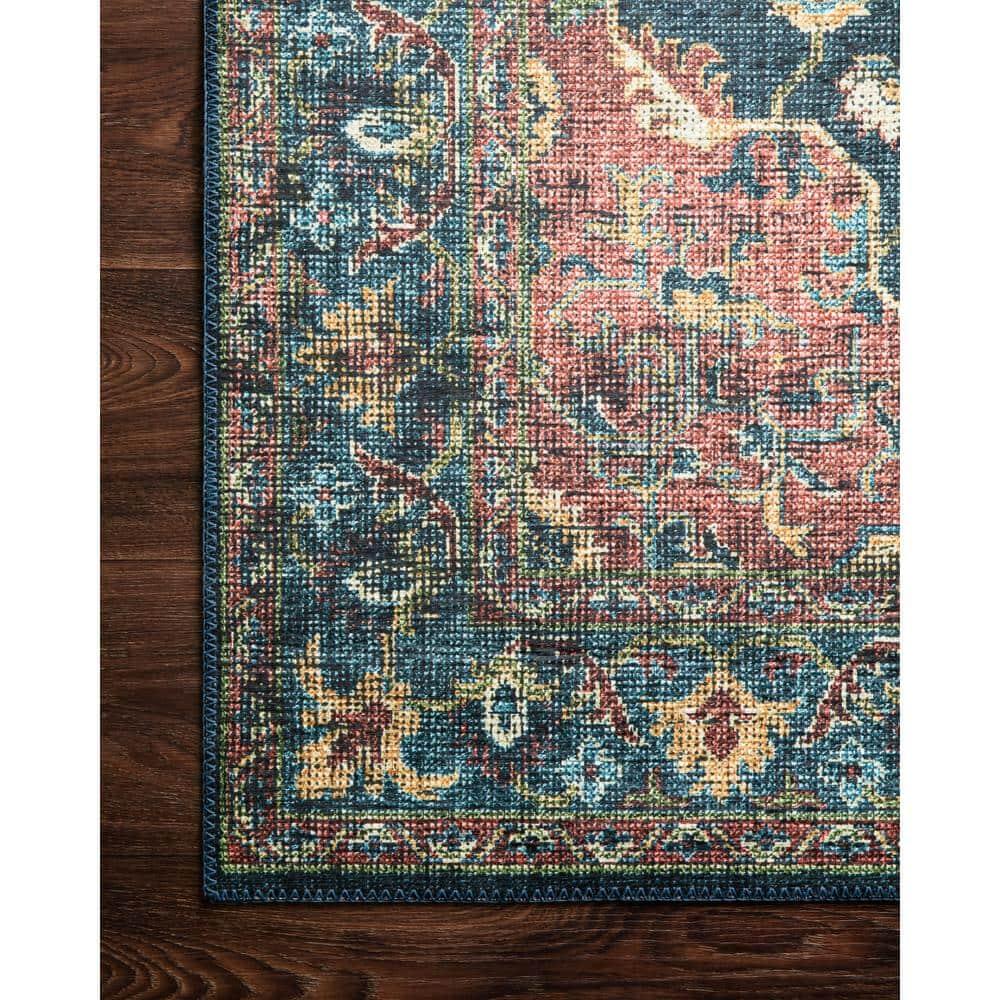 Loloi II Skye Collection SKY-08 Denim/Brick 2'-0" x 5'-0" Accent Rug