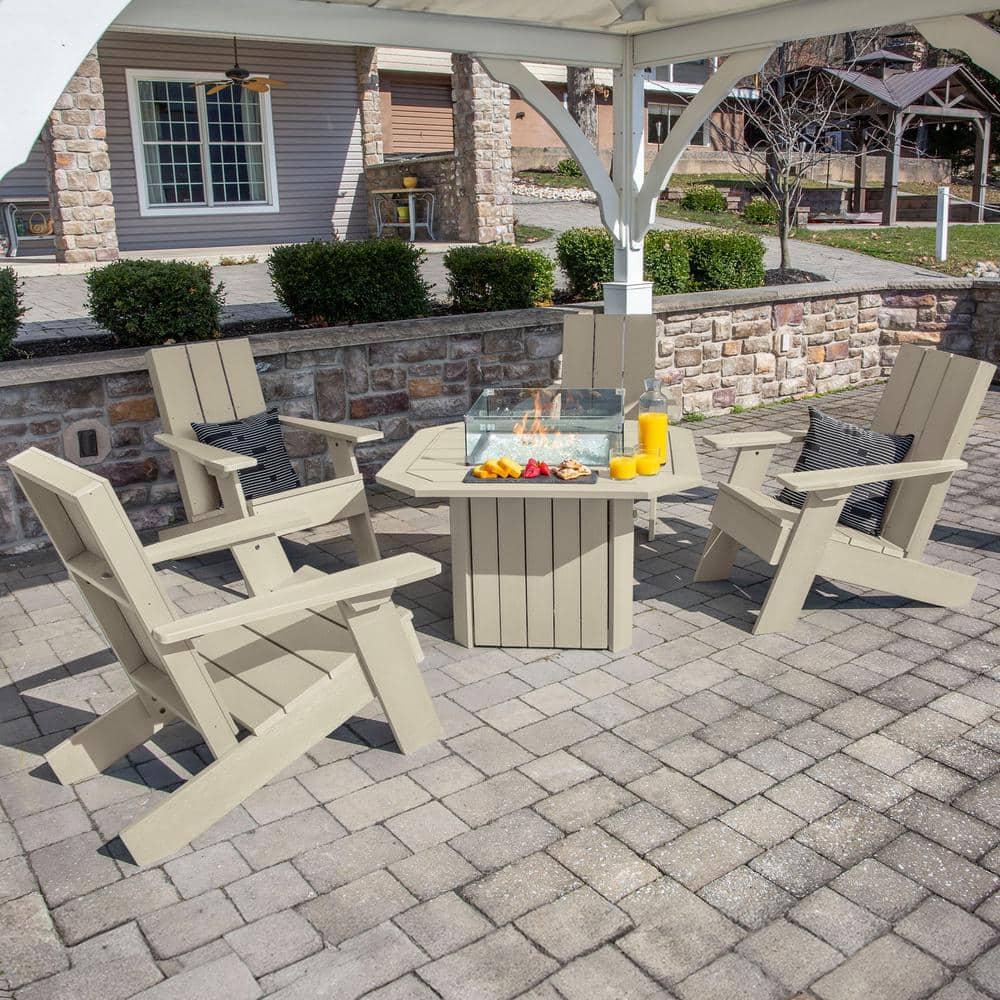 Highwood USA Plastic Adirondack Chair with Table