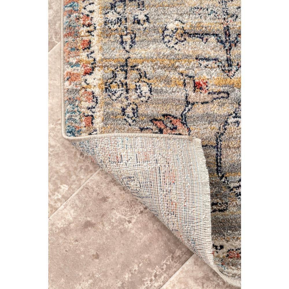 Nuloom Marley Medallion 2x6 Runner Indoor Area Rug for Living Room Bedroom Dining Room Entryway Hallway Kitchen, Beige/Ivory
