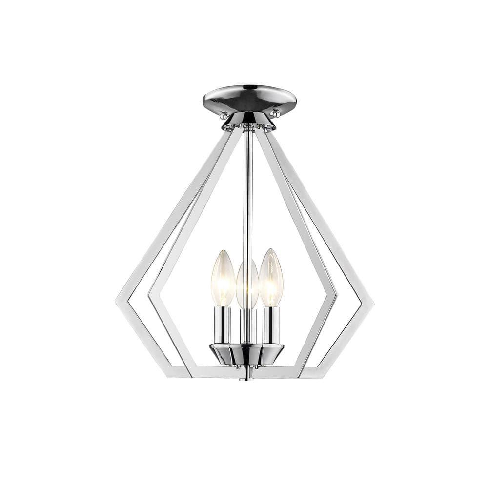Livex Lighting Prism 3 - Light Chandelier in  Polished Chrome