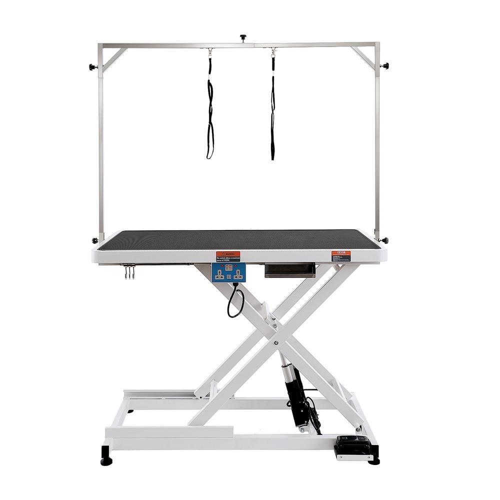 VEVOR 41'' H x 49.2'' W x 25.6'' D Metal Adjustable Electric Grooming Table