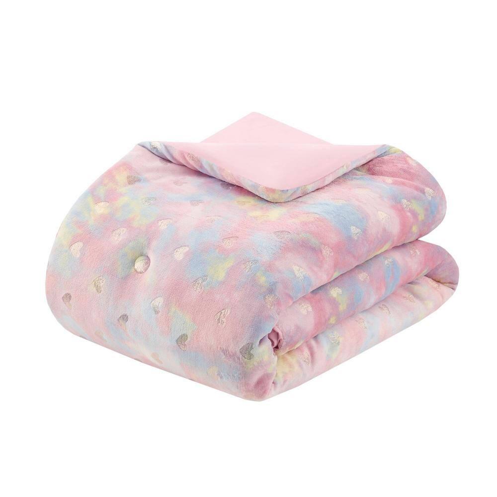 Mi Zone Rosalie Metallic Printed Plush Comforter Set