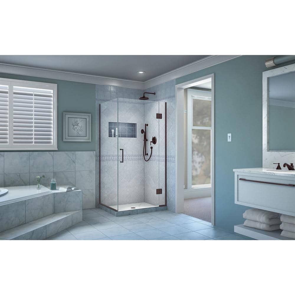 Unidoor-X 36.38" W x 34" D x 72" H Frameless Rectangle Shower Enclosure