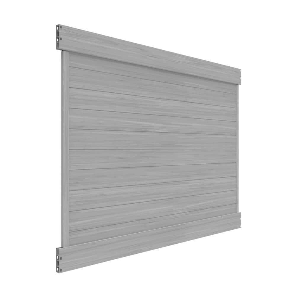 Barrette Outdoor Living Horizontal Fence Driftwood Vinyl Privacy Panel Kit