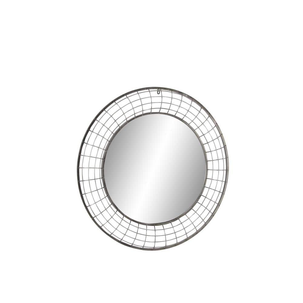 Traditional Metal Wall Mirror Black - Olivia & May: Polished Finish, Easy Wall Mount, Indoor Use