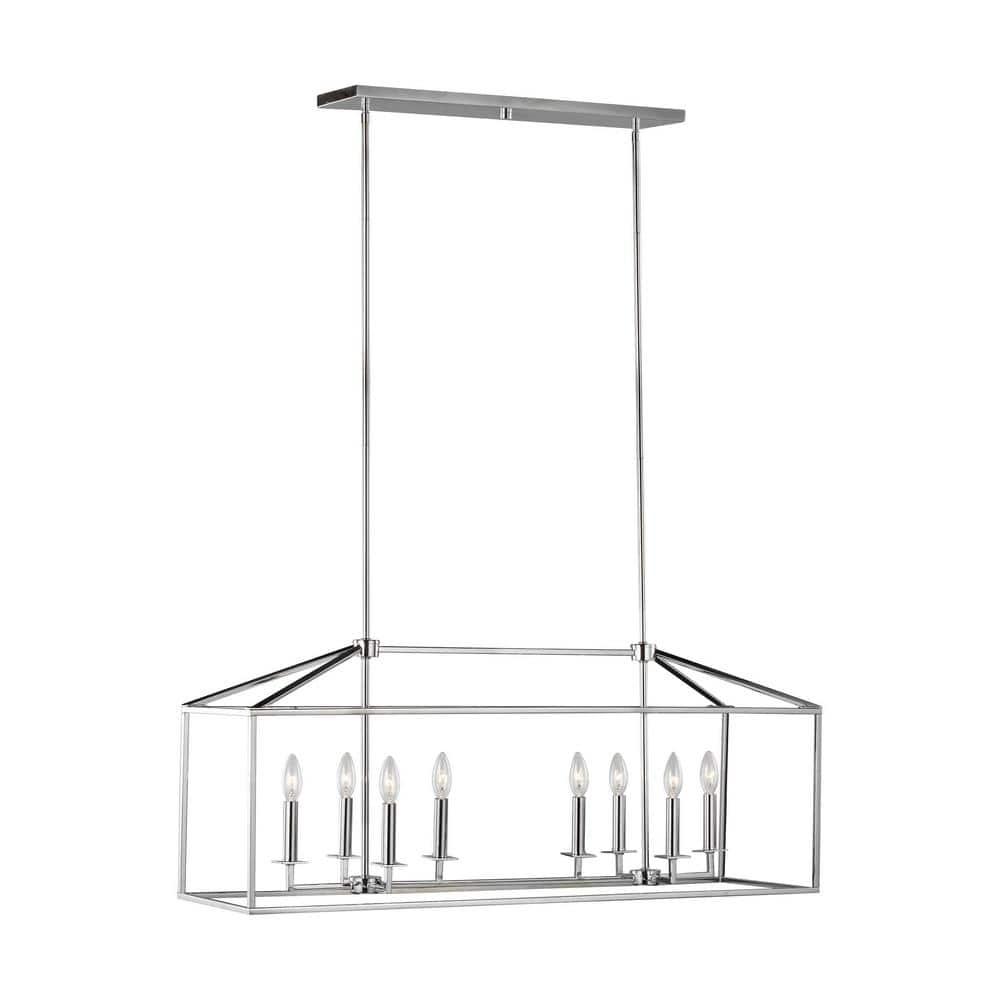 Perryton Chrome 8-Light LED Island Pendant for Indoor/Outdoor