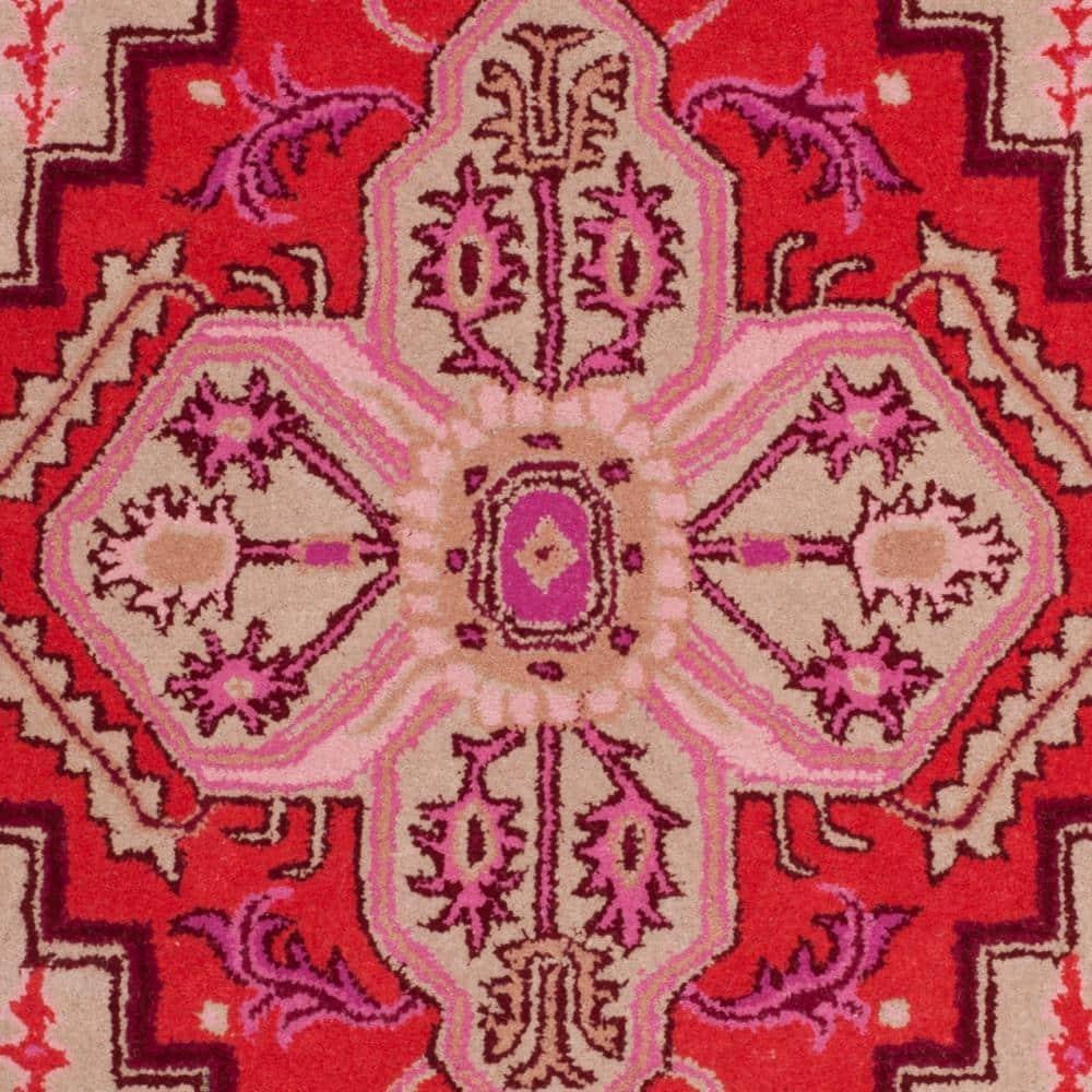 Bellagio BLG545 Hand Tufted Area Rug - Red Pink/Ivory - 6'x9' - Safavieh.