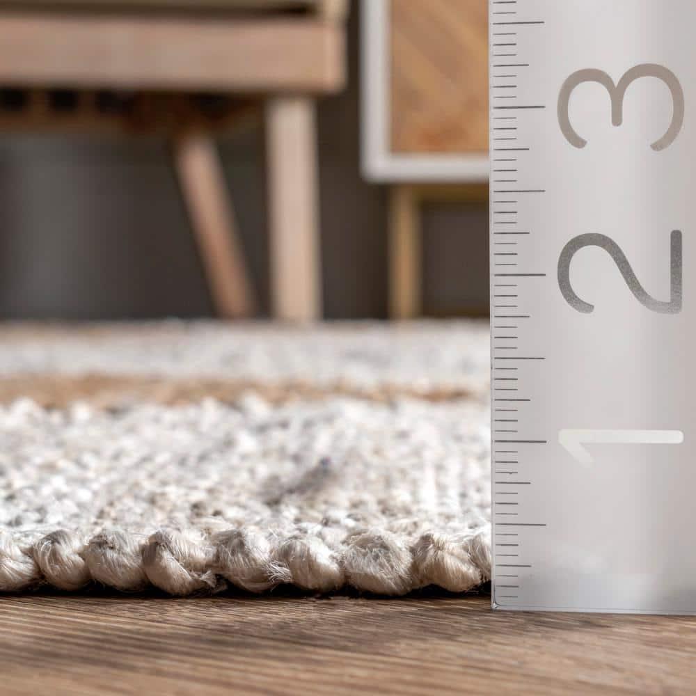 Nuloom Pandora Diamond Jute Indoor Area Rug, 4' x 6', Ivory