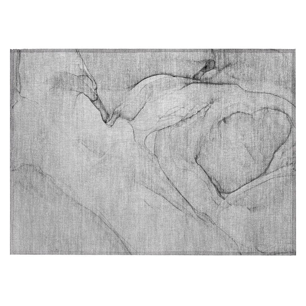 Chantille ACN502 Gray 1 ft. 8 in. x 2 ft. 6 in. Machine Washable Indoor/Outdoor Geometric Area Rug