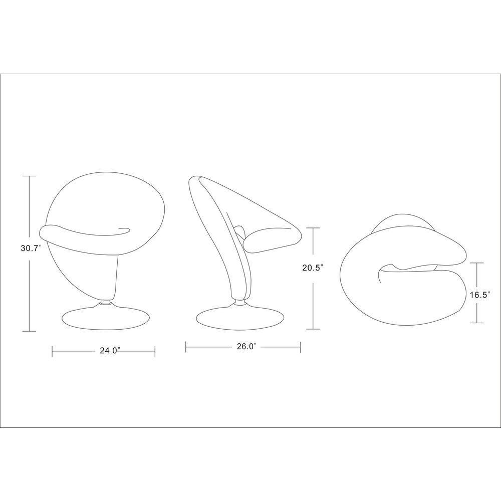 Curl Upholstered Swivel Accent Chair