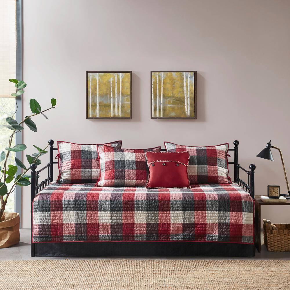 Madison Park Ridge 3 Piece Reversible Plaid Daybed Cover Set