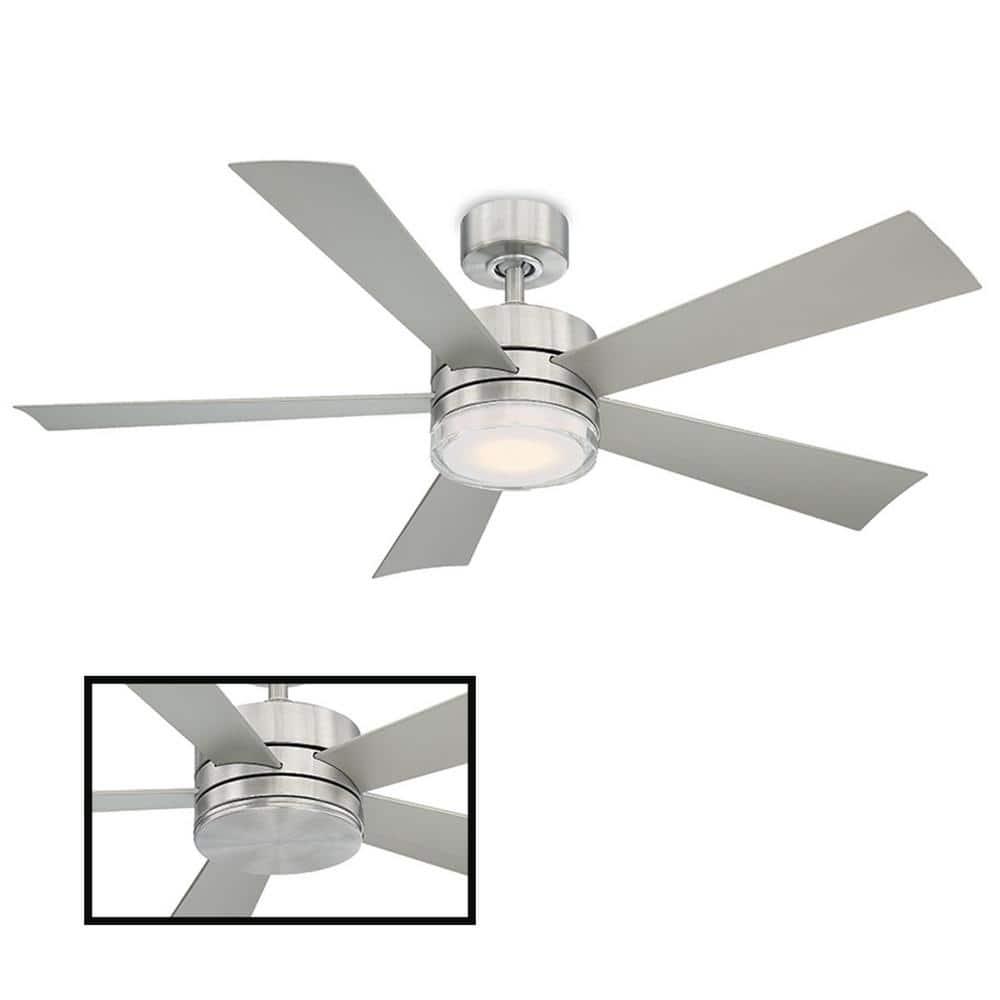 Wynd 5 - Blade Outdoor /Indoor Smart Ceiling Fan with Remote Control and LED Light Kit Included