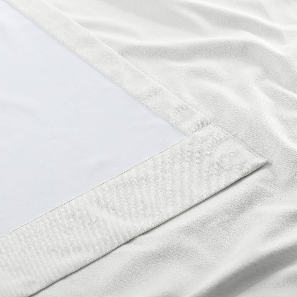 HPD Half Price Drapes Vintage Blackout Curtains for Bedroom - 120 Inches Long Thermal Cross Linen Weave Full Light Blocking 1 Panel Blackout Curtain, (50W x 120L), Starlight Off White