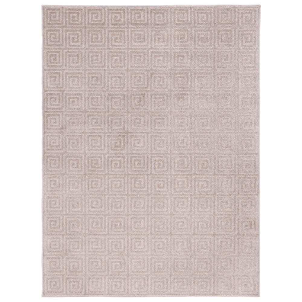 Pattern and Solid PNS412 Power Loomed Area Rug - Beige - 5'3"x7'6" - Safavieh.
