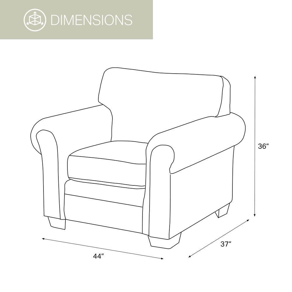 Brown Microfiber and Wood Accent Chair with Ottoman