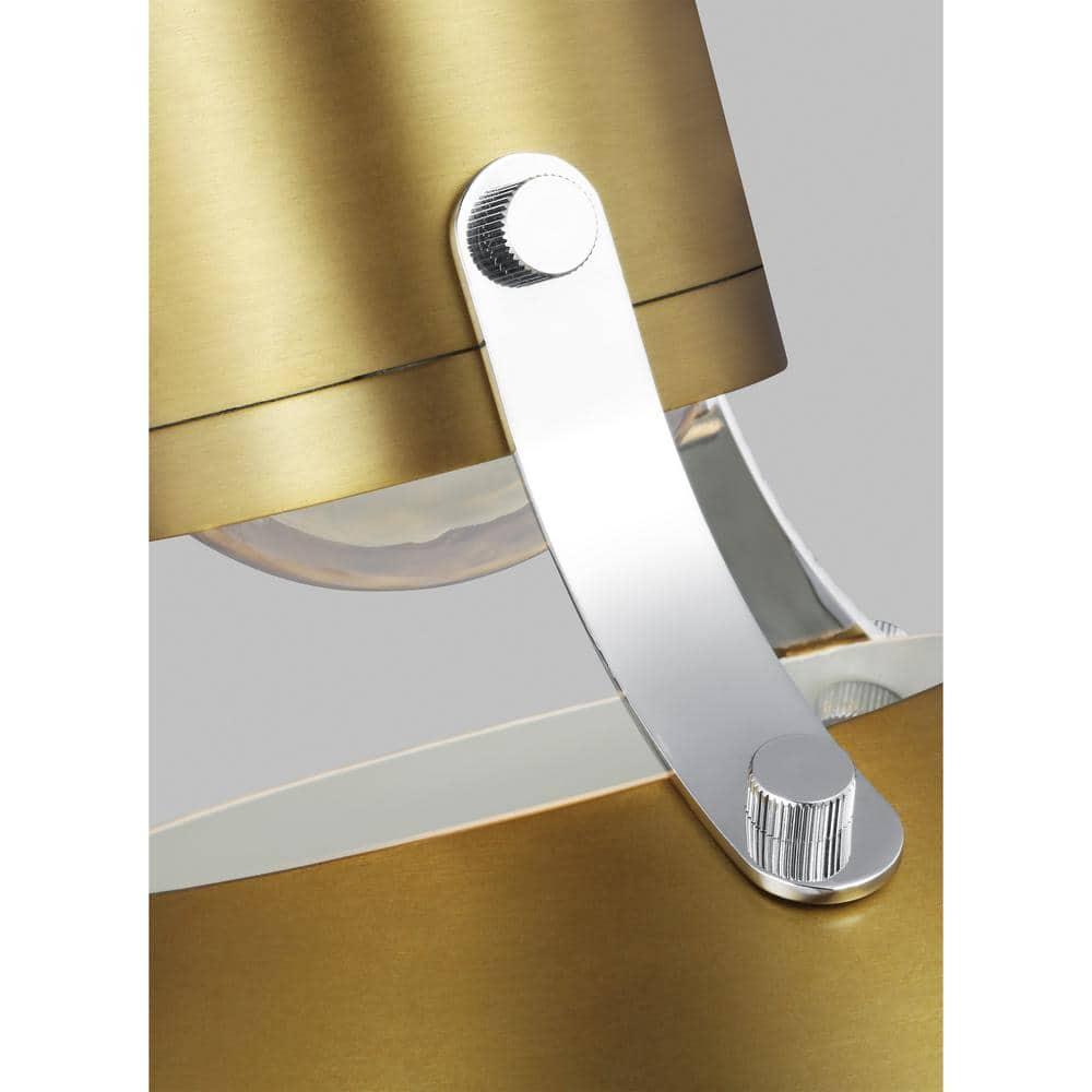 Brynne 19.75" Burnished Brass Minimalist LED Pendant Light
