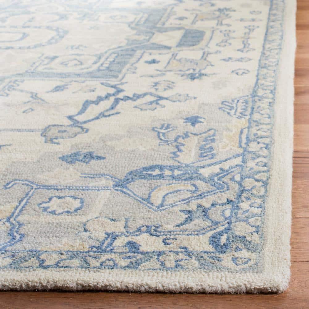 Micro-Loop MLP503 Hand Tufted Area Rug - Ivory/Blue - 8'x10' - Safavieh.