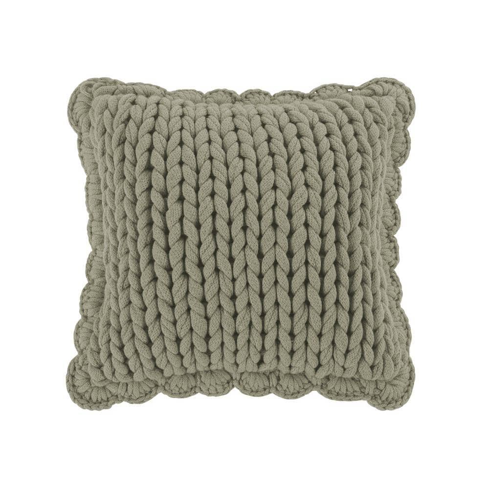 Your Lifestyle by Donna Sharp Chunky Knitted Decorative Pillow Sage