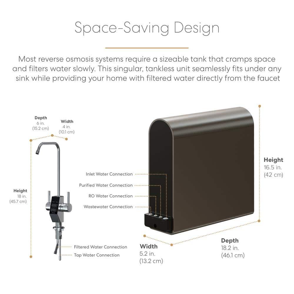 BRIO Tankless Commercial Reverse Osmosis System 700 GPD Wood